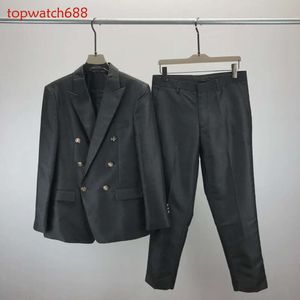 2024 Heren Pakken Westerse kledingontwerper Men Klassieke afdruk Autumn Outwar Coat Slim Fit Letter Patchwork Dames Jurk Suit broek #A04