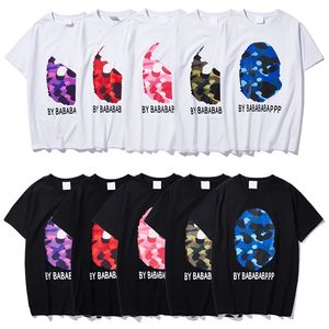 2024 Heren T-shirt Tops Hoge Kwaliteit T-shirts Sport Dames Tees Designer Katoen Korte Mouwen Haaien T-shirts Kleding Straat Shorts mouwen Kleding