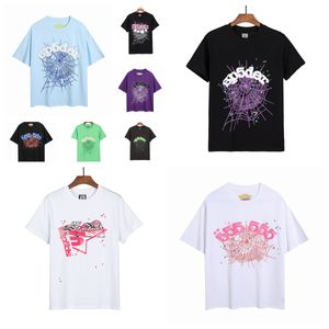 2024 Heren Tees T-shirts Hemelsblauw Sp5der T-shirt Mannen Vrouwen Hip Hop Young Thug Spider Tee Wereldwijd 555555 Kleding top