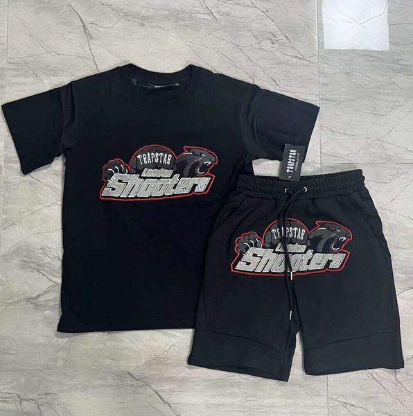 2024 T-shirts pour hommes Trapstar Tshirt Tiger Survêtement Lettre brodée à manches courtes UK Drill London Chemises et shorts Ensemble Central Cee Même style Sportswear 6612ess