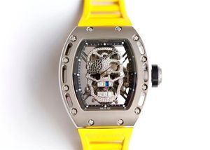 2024 Mens Watch 052 Zwitserse Eur Tourbillon Movement Titanium Case Natural Rubber Strap Sapphire Crystal Mirror Designer Watches
