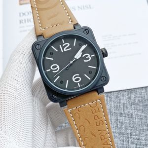 2024 Mentes de bracelet pour femmes pour hommes hommes Bell Automatique mécanique montre marron cuir noir caoutchouc ross wrists montres de montres pour hommes Gift