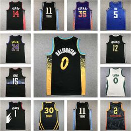 2024 Maillot de basket-ball pour jeunes hommes Tyrese Haliburton 6 JaMes Stephen Curry Durant Embiid Antetokounmpo Booker Shai Gilgeous-Alexander Maillots pour enfants version nouvelle ville