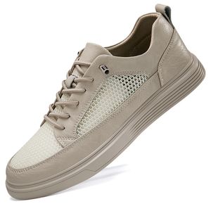 2024 Mesh Chaussures décontractées noir blanc brun homme respirant Athleisure Classic Sneakers Taille 38-47 Gai