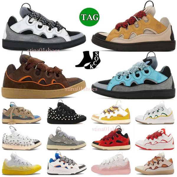 2024 Chaussures à lacets tissées en maille Style années 90 Extraordinaire Top Baskets en cuir pour hommes Femmes en cuir de veau Nappa Plate-forme en caoutchouc Basse Grande taille Chaussures habillées A74