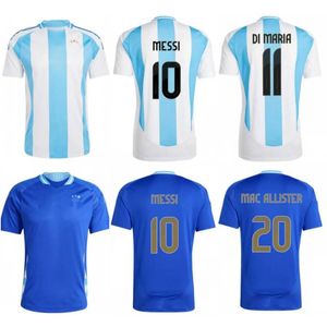 2024 MESSIS Argentine Soccer Jerseys Hommes J.ALVAREZ DE PAUL DI MARIA Chemises de football Jeunes MAC ALLISTER L. MARTINEZ E. FERNANDEZ Uniforme Équipe nationale Kit enfants