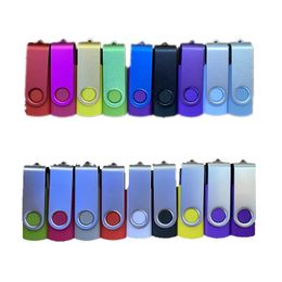 2024 Metal Rotatable USB Flash Drive 32 Go 64 Go Colorful Pen Drive USB 16 Go 8 Go 4 Go Stick Portable Portable Pendrive High Speed for Metal