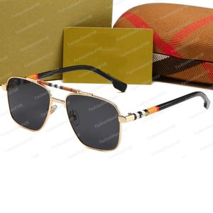 2024 Gafas de sol de metal Rayos cuadrados Prohibiciones Gafas grandes Mujeres Hombres Gafas de sol Carter Gafas Desinger Sombra Regalo