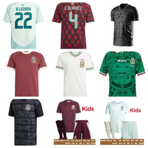 2024 Mexic Soccer Jersey H Losano Chicharito G Dos Santos S Gimenez 24 25 Men Women Kids Kit Sportvoetbal Shirt Sets