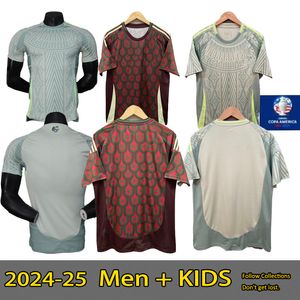 2024 Mexico Copa America RAUL CHICHARITO Voetbalshirt 2023 LOZANO DOS SANTOS 24 25 H.LOZANO Heren Kindervoetbalshirt Uniform Fan Player Edition