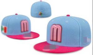 2024 Mexico gemonteerde brief m Hip Hop Grootte hoeden honkbal caps volwassen platte piek voor mannen vrouwen volledig gesloten H2-5.29