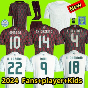 2024 Mexico voetbalshirts Copa America RAUL CHICHARITO 2024 LOZANO DOS SANTOS H.LOZANO 2024 2025 Fans Spelerversie Heren Kindervoetbalshirts Uniformen