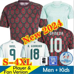 2024 Mexique Copa America maillots de football E.ALVAREZ RAUL CHICHARITO LOZANO DOS SANTOS 24 25 gardien de but à domicile hommes kits enfants ensembles uniformes de chemise de football S-4XL