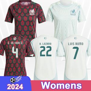 2024 Mexico damesvoetbaltruien H. Lozano Araujo G.ochoa Rodriguez L. Romo E.Sanchez S. Gimenez S. Cordova Montes J. Vasquez Home Away Football Shirts