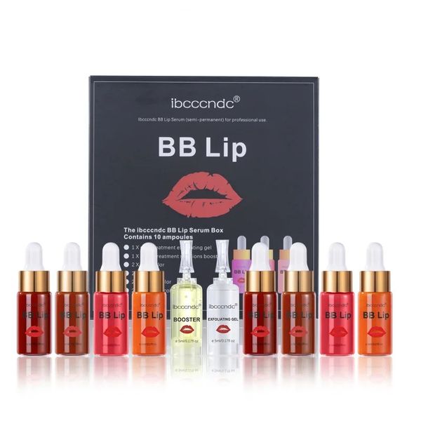 2024 MicroNeedle Lip Gloss Juego BB Lips BB Pigmentos orgánicos de suero admite el desarrollo del color hidratación y regeneración para el labio de micronesas