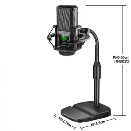 2024 Soporte de micrófono Desktop Tripod Table Portable Stand Mic Mic Mic Clip Soporte con soporte de base ligera para la base para