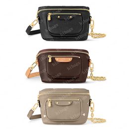 2024 Mini Bumbag Designer Taille Sac Fanny Pack Brown Fleur En Cuir Bandoulière Sacs À Main Messenger Hommes En Cuir Sac À Main De Mode Portefeuille 82335 46917 # LBB-04