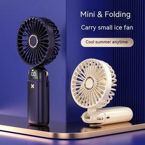 2024 Mini handheld Small Fan Portable Portable Silent Office Desk Student op slaapzaal opladen Buiten Hand Holding Fan klein