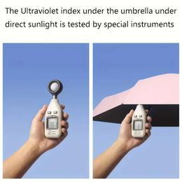 2024 Mini Zon Paraplu Outdoor Small Pocket Rain Travel Paraplu Vinyl Vouwparaplu UV Bescherming Zon Shade Pocket Parasol 1. Zon