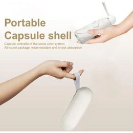 2024 Mini Umbrella 5 parapluie de capsule pliante pour les femmes Protection UV de Sunny et Rainy Amatofroo