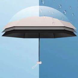 2024 Mini -paraplu capsule paraplu zonnig en regenachtige dualuse regenbestendige zonbescherming buiten reizende draagbare parasol paraplu 1. compact