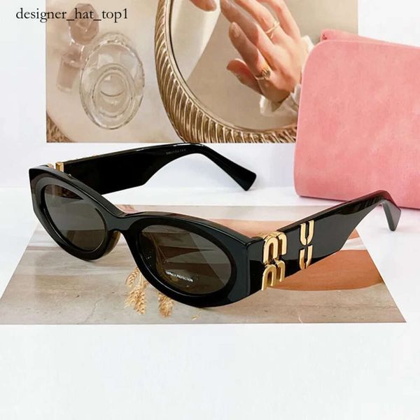 2024 Miu Lettre Lunettes Mode Luxe Mui Mui Lunettes de soleil Femmes Designer Lunettes de soleil pour femmes Oval Top Ladies Boutique 1 Highend Meilleure version Lunettes Acétate