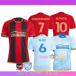 2024 MLS Atlanta Voetbalshirts 24 25 United FC SLISZ Home Away Zwart Rood Groen Voetbalshirt Heren Major League ALMADA GIAKOUMAKIS LOBJANIDZE voetbaluniform