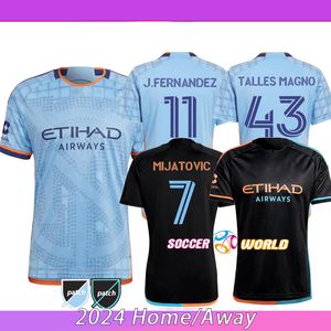 2024 NYCF FC Soccer Jersey Men Major League 24 25 Football Shirt Home Home Blue Away Black Talles Magno Fernandez Rodriguez Keaton Football Uniforms