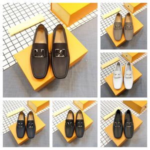 2024 Model Nieuwe zwarte designer Loafers Men Flock Shoes Business Blue Breathable Slip-on Solid Shoes Handmade Gratis verzendgrootte 38-46