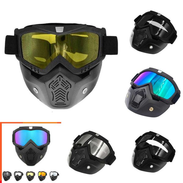 2024 Motorcycle Casque de requin LOGGLES VOILLE DRIT ATV OFF RADICATION DU MOTOBOCHE CASHETS VACE MASSE GOGGLE