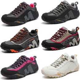 2024 Mountaineering Shoes Lichtgewicht Non Slip Outdoor schoenen Leer Ademend Wear-resistente mannen Wandelschoenen Women Sports Tourism Shoe EUR 39-45