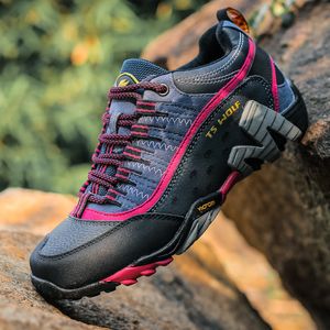 2024 Mountaineering Shoes Lichtgewicht Non Slip Buitenschoenen Leer Ademend Wear-resistente mannen Wandelschoenen Women Sports Toerisme Schoenen Maat 39-45