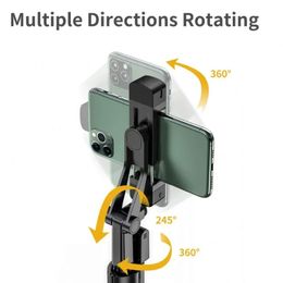 2024 MT-44 Extender el trípode para la cámara de teléfono inteligente trípodes vlog con soporte para teléfono 1/4 zapato frío de tornillo para luz LED de micrófono-para MT-44