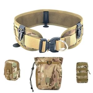 2024 Multifonction Tactique Tactique Tactical Battle Belt Courtette Set Belt Military Inner Inner Taist With Phone Tool Sac pour CS Shoot Tactical