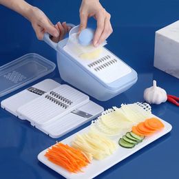 2024 Multifunctionele groentesnijder kaasgreep mandoline Slijplaardje Aardappel Wortel komkommer Peeler Box keuken accessoires gereedschap 1. voor