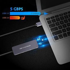 2024 Multifunctionele USB 30 -kaartlezer voor laptop met SD Micro SD TF CF MS XD Compact Smart Memory Card -adapter voor laptop USB 3.0