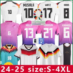 2024 Musiala voetbalshirts 24 25 25 Duitsen Wirtz Hummels Kroos Gnabry Werner Draxler Kimmich Muller Havertz 1990 2014 Thuis weg voetbalshirt Men Women Kids