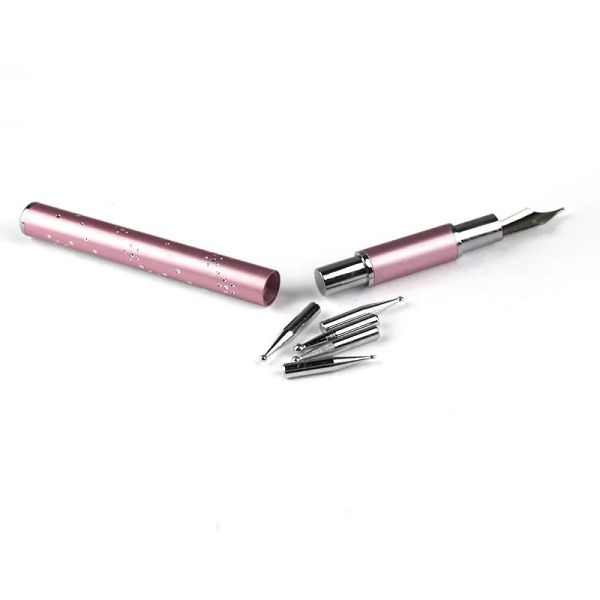 2024 Nail Art Tool représentant un stylo de manucure extrêmement fin, une perceuse à point de ligne de peinture 5 types de têtes peuvent être remplacées sur le stylo manucure