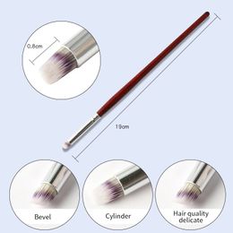 2024 Cepillo de uñas Manicura Profesional Cepillo de gel UV Pen a la madera Arte de uñas Pintura Dibujo Herramientas de fototerapia para pincel de uñas