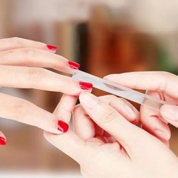 2024 File de ongles Femmes Buffing Transparent Polinging Polissing Durable Nano Glass File Manucure Professional Nail Art Tools 1. Pour le fichier de ongles
