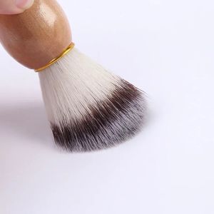 2024 Natural Badger Hair's Raser Bruss Broise Barber Salon Men Men de nettoyage de la barbe pour le visage Brosse de rasage de rasage de rasage avec la poignée en bois Sure,