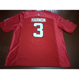2024 NC State Wolfpack Kelvin Harmon # 3 real bordado completo College Jersey Tamaño S-4XL o personalizado cualquier nombre o número jersey