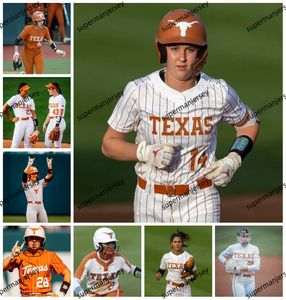 2024 NCAA Cousue Texas Softball Baseball Jersey Leighann Goode Katie Cimusz Mac Morgan Citlay Gutierrez Sophia Simpson