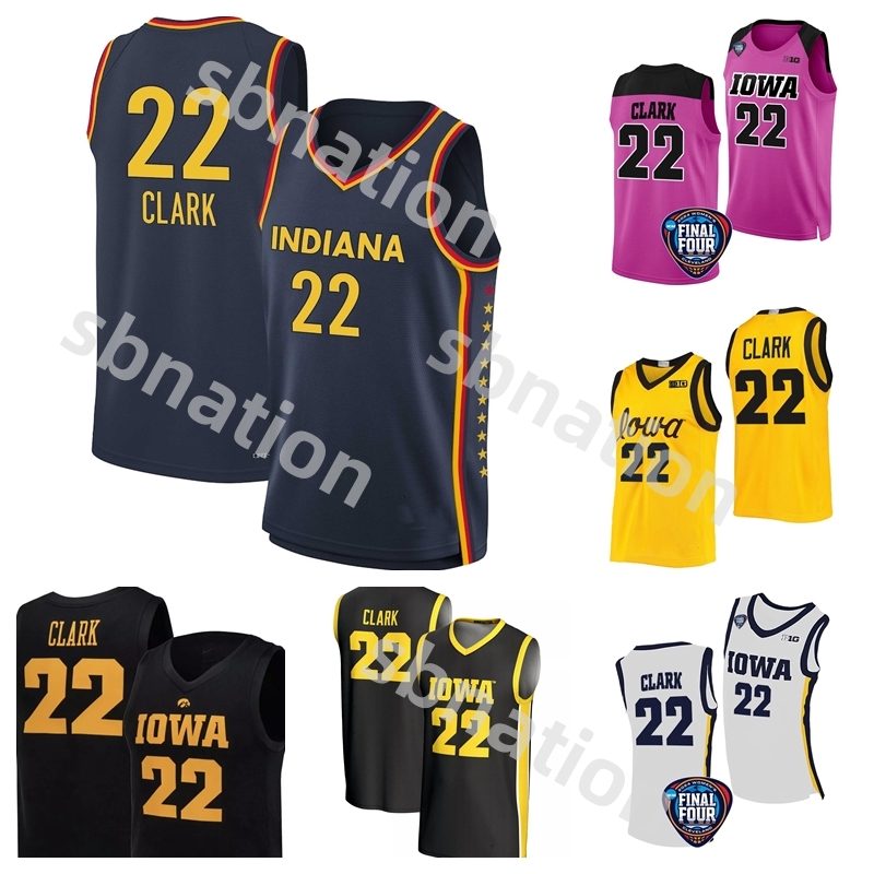 2024 Final feminina da NCAA Quatro Iowa Hawkeyes Indiana Fever Caitlin Clark Jerseys Mulheres Mulheres da Juventude da Juventude