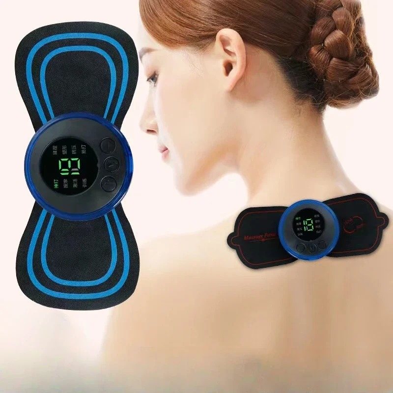 2024 Массаж шеи с масаином с помощью EMS Mini Sece Massager Электронная импульсная наклейка на плече на плеча массажер для ног Patchems Mini Seam