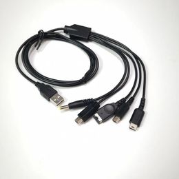 2024 Nieuwe 1,2 m kabel snel opladen 5 in 1 USB Game Charger Cord Wire voor Nintendo Nieuwe 3DS XL NDS Lite NDSI LL WII U GBA PSPFOR NDS Lite USB