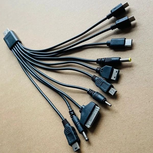 2024 NOUVEAU 1 PCS 10 IN 1 MICRO USB Multi Charger Câbles USB pour les téléphones mobiles pour KG90 Téléphone Samsung Tablets pour Samsung Sony USB