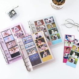 2024 Nouveau 100 feuilles 4 Album photo de tournage continu pour cartes Binder Photocards Holder Instax Mini Film Collect Book Life Life Four Cut Album pour Instax Mini Film Holder