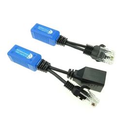 2024 NOUVEAU Câble Upoe combiner 1Pair RJ45 Splitter combiner, deux caméras Poe utilisent un câble de câble Net POE Connecteurs de câble d'adaptateur