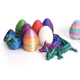 2024 Nieuwe 3D -geprinte Dragon Egg Toys Gemstones Crystal Dragons 30cm ornamenten Handgemaakte geschenken Dragon Eierengames Sets kleurrijke decoraties Creatief trendy speelgoed